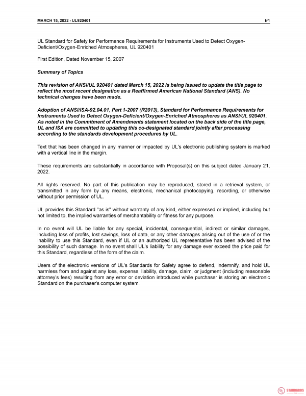 UL 920401 PDF UL 920401 PDF